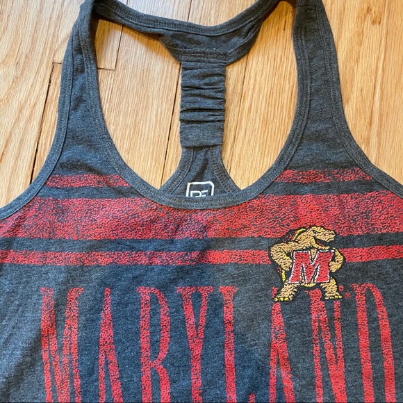 🐢University of Maryland racerback tank❤️🖤 - Picture 2 of 4